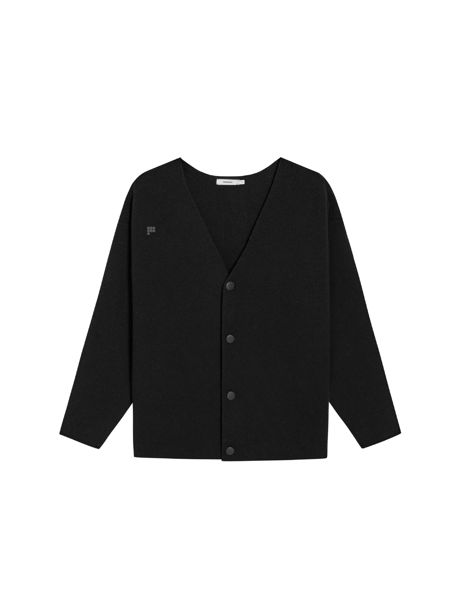 Recycled Cashmere Cardigan—black-packshot-3