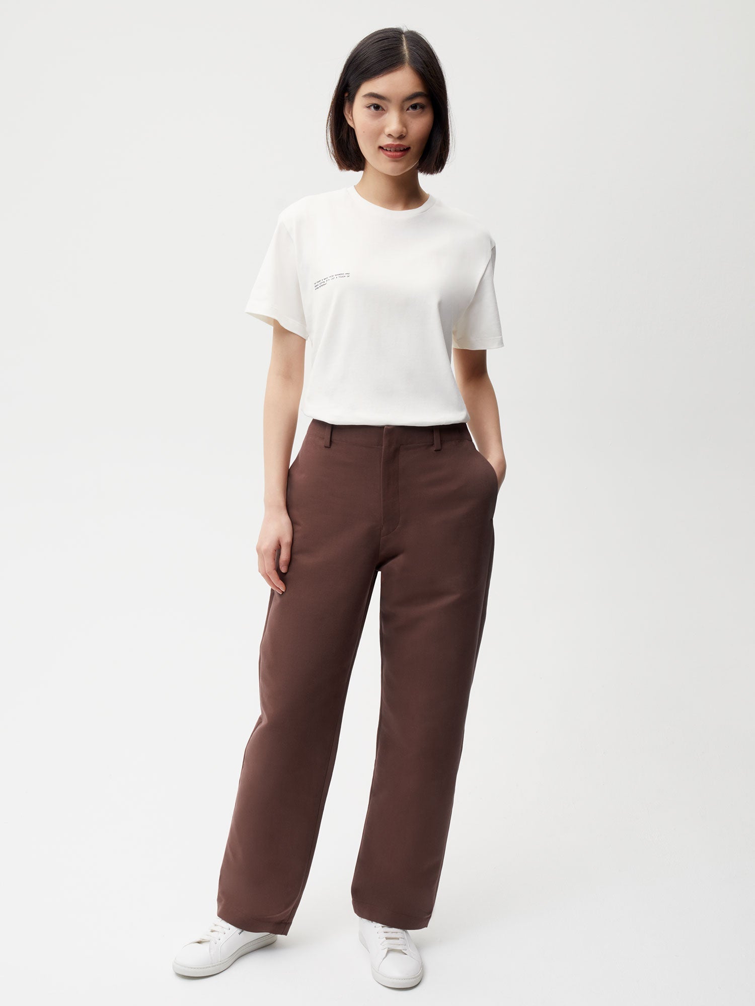 Heavyweight Cotton Regular Fit Trouser Chesnut Brown Female