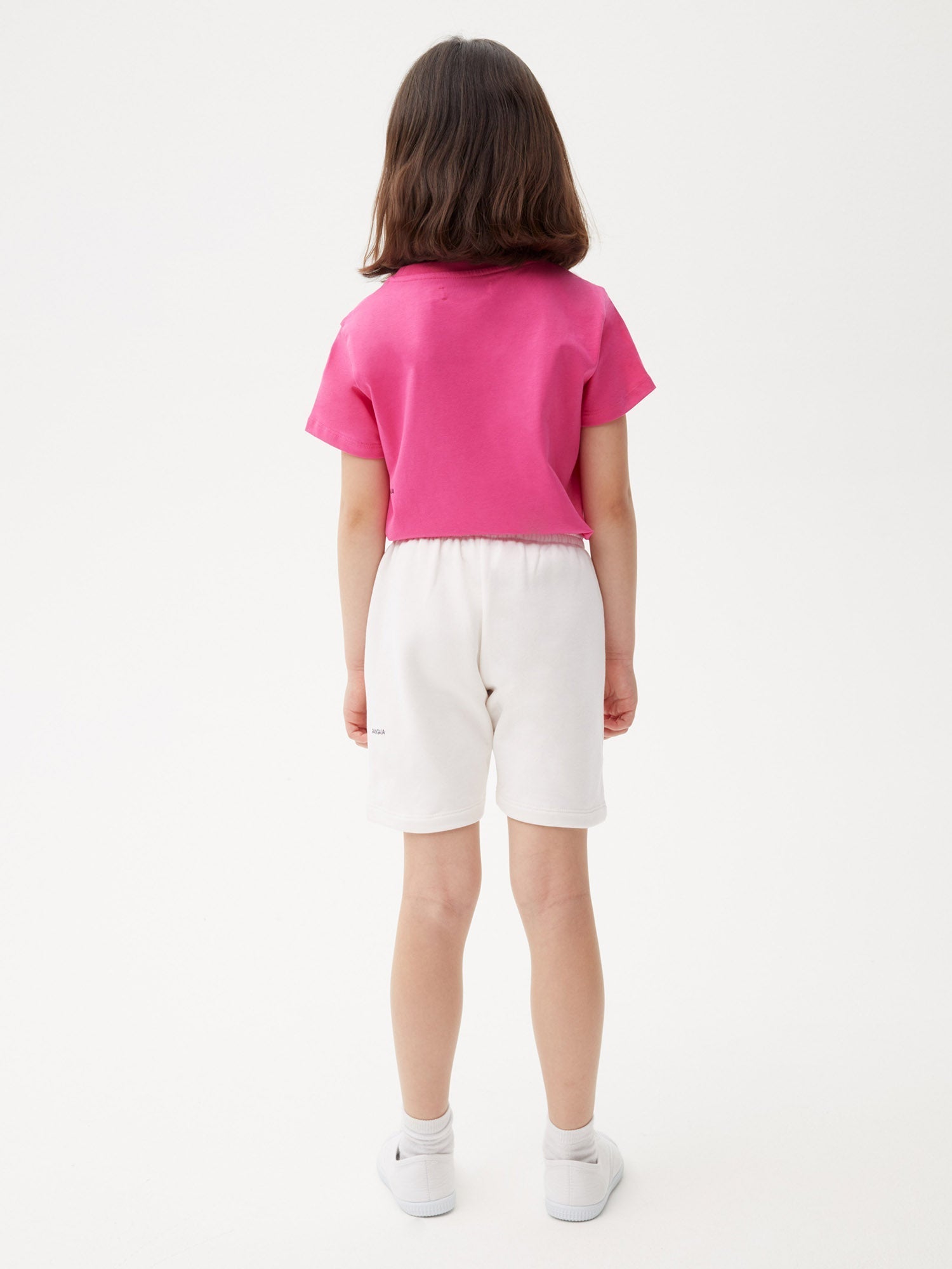 Kids Organic Cotton Long Shorts Off White