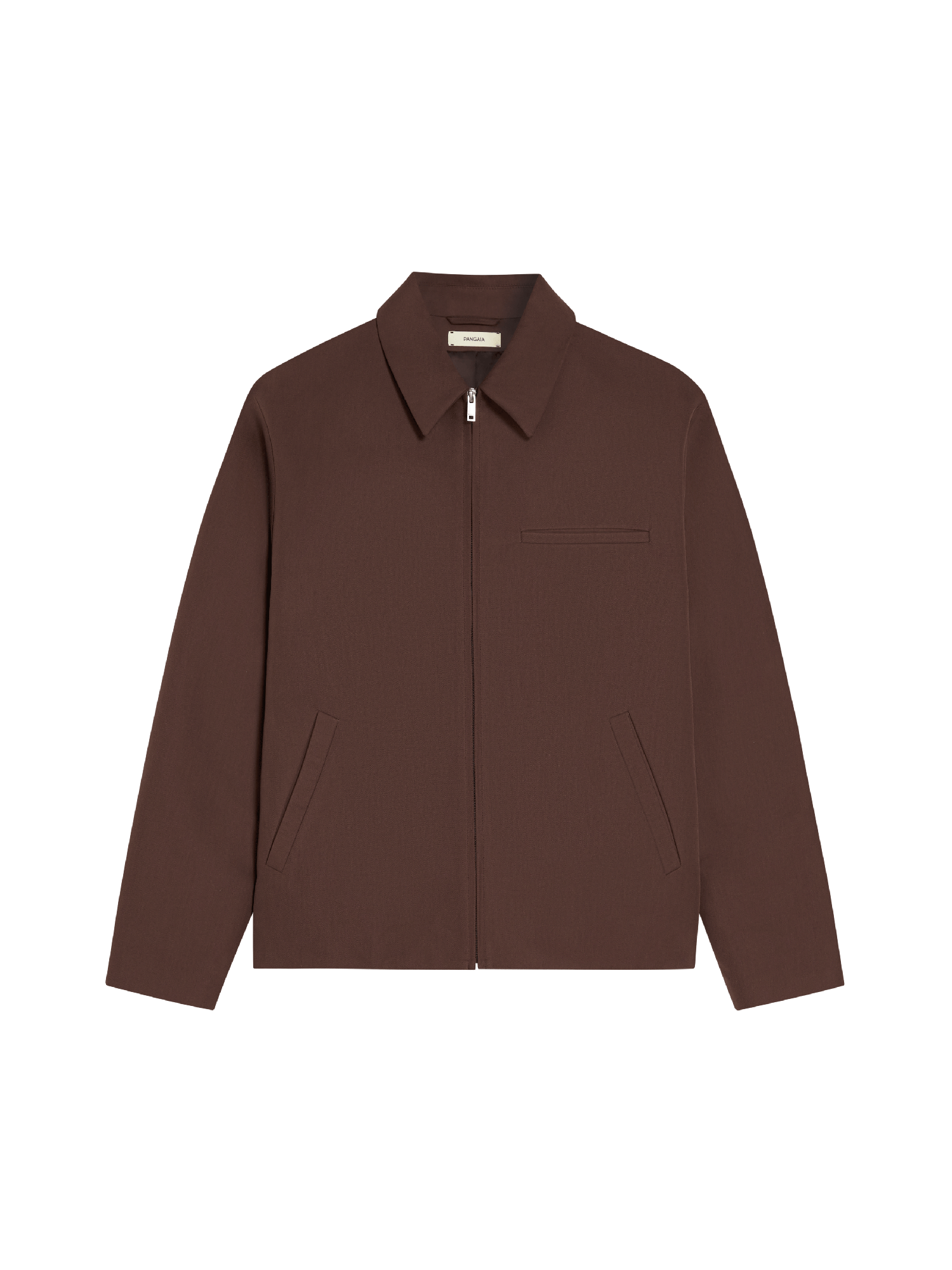 Cotton Brown Harrington Jacket | Pangaia