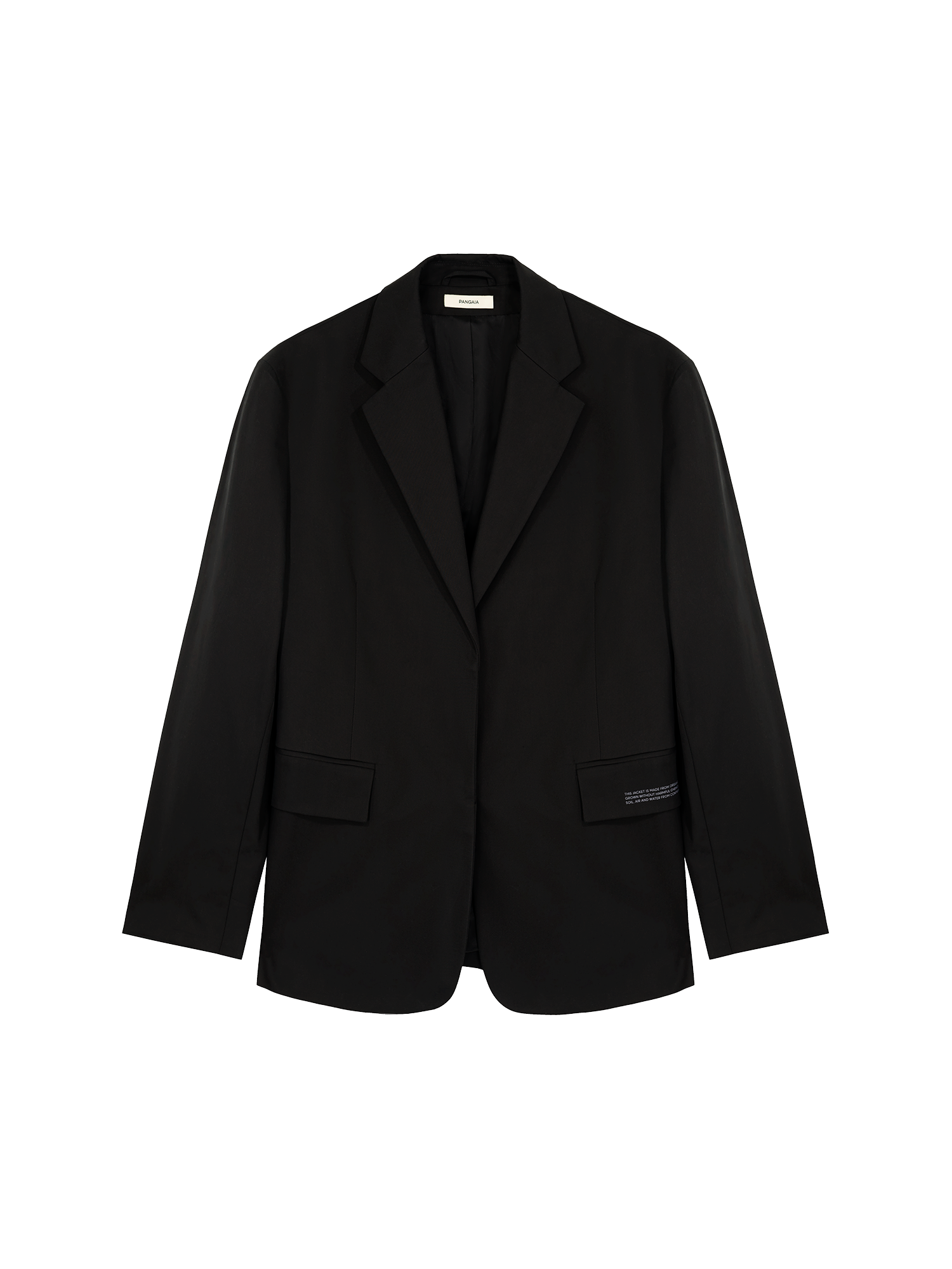 Women s Black Cotton Oversized Tailored Blazer PANGAIA