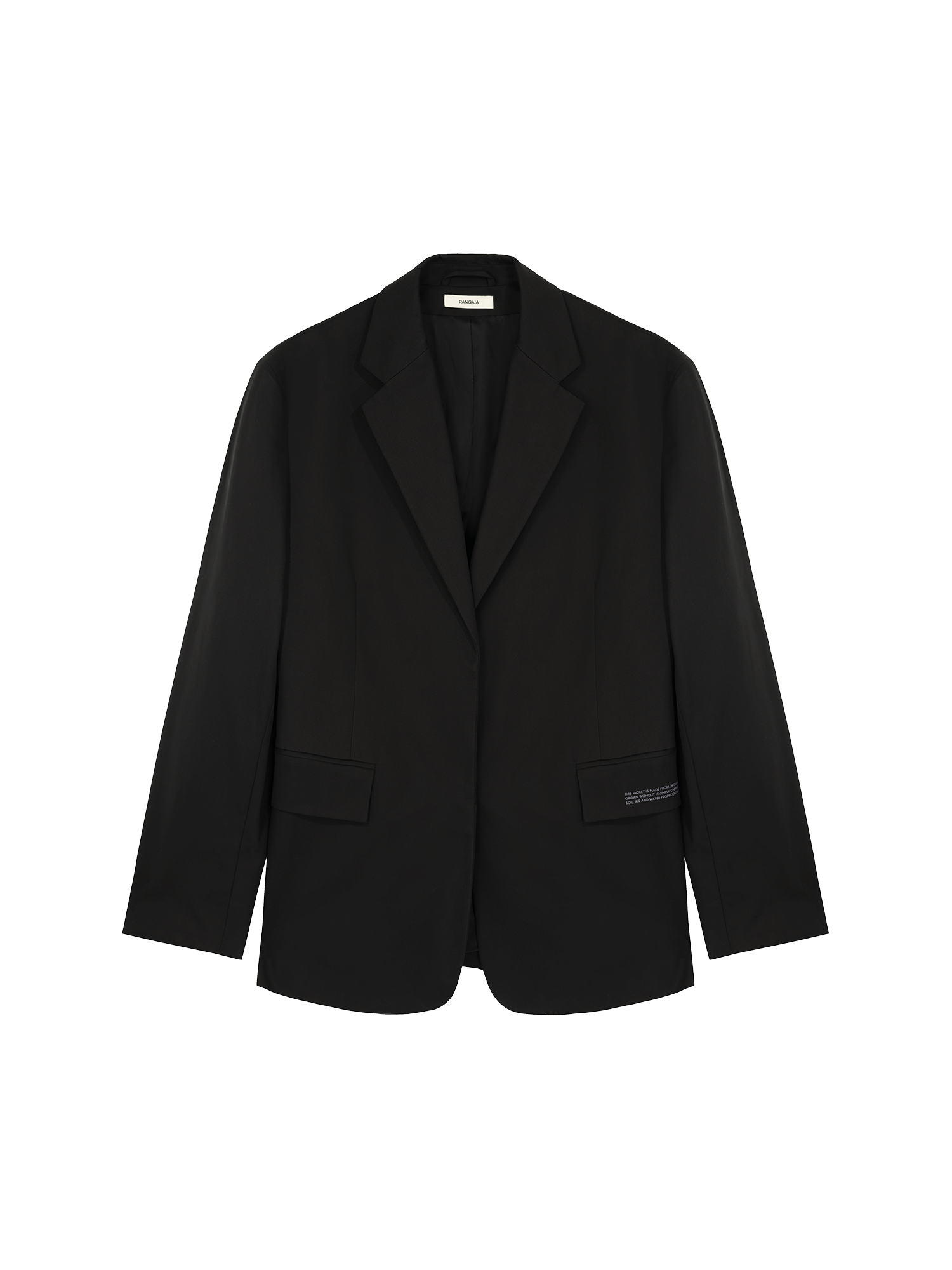 Women s Black Cotton Oversized Tailored Blazer PANGAIA