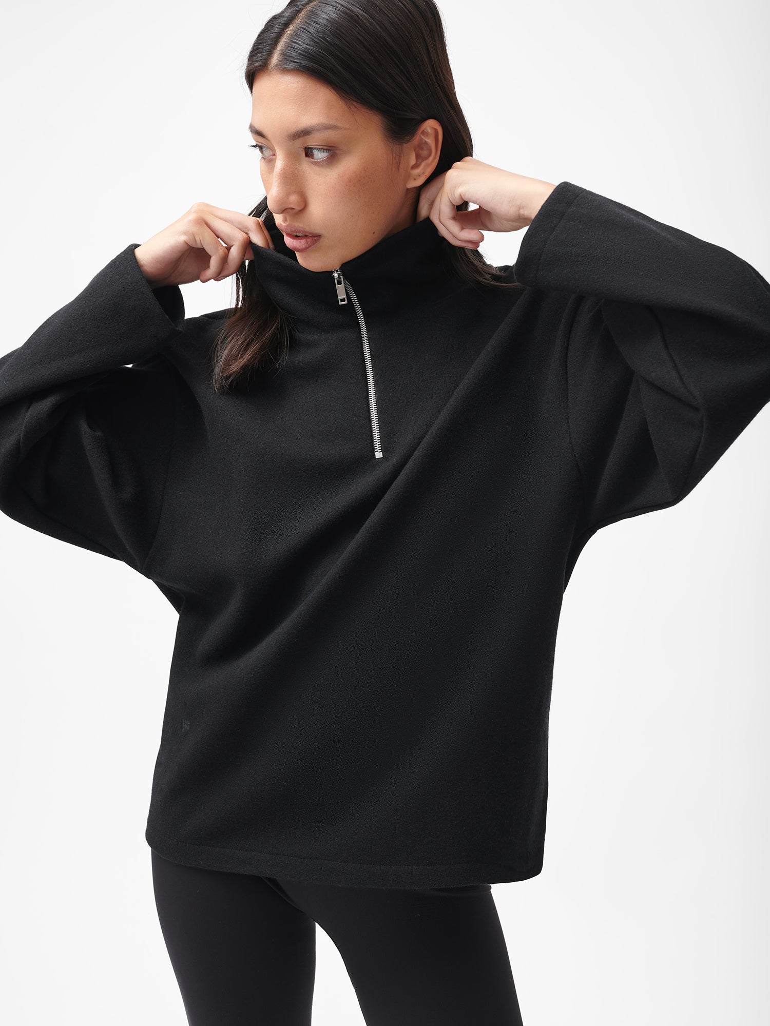 female-Wool-Jersey-Half-Zip-Sweatshirt-Black-female-5