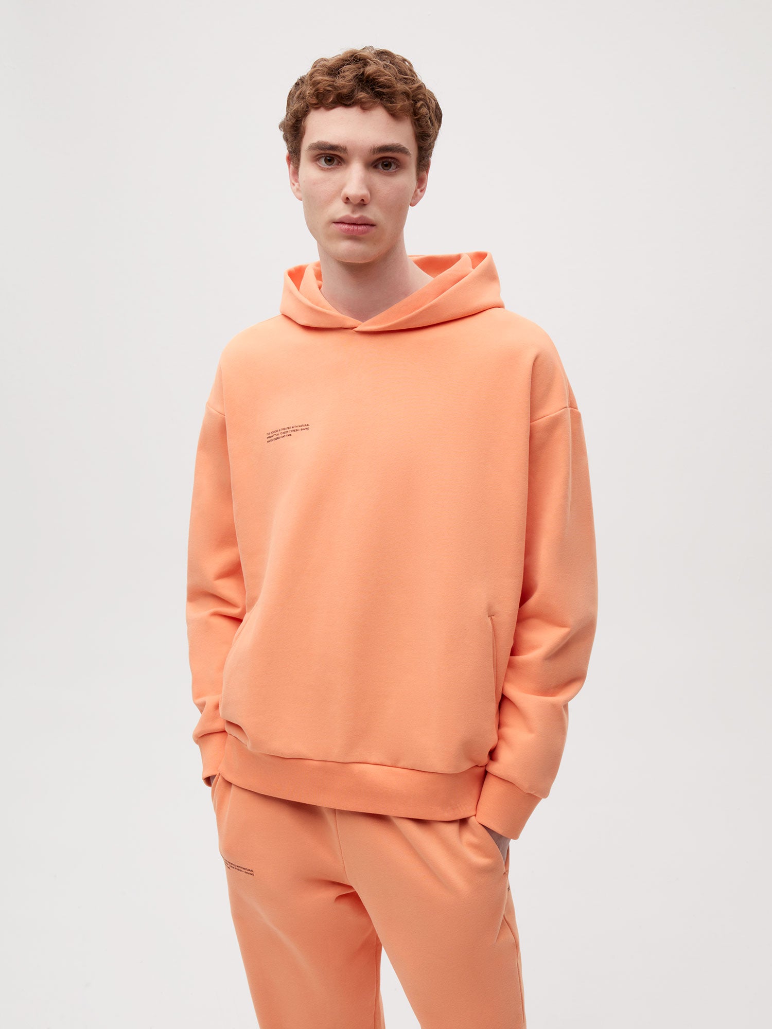 Organic Cotton Hoodie Peach Perfect Male