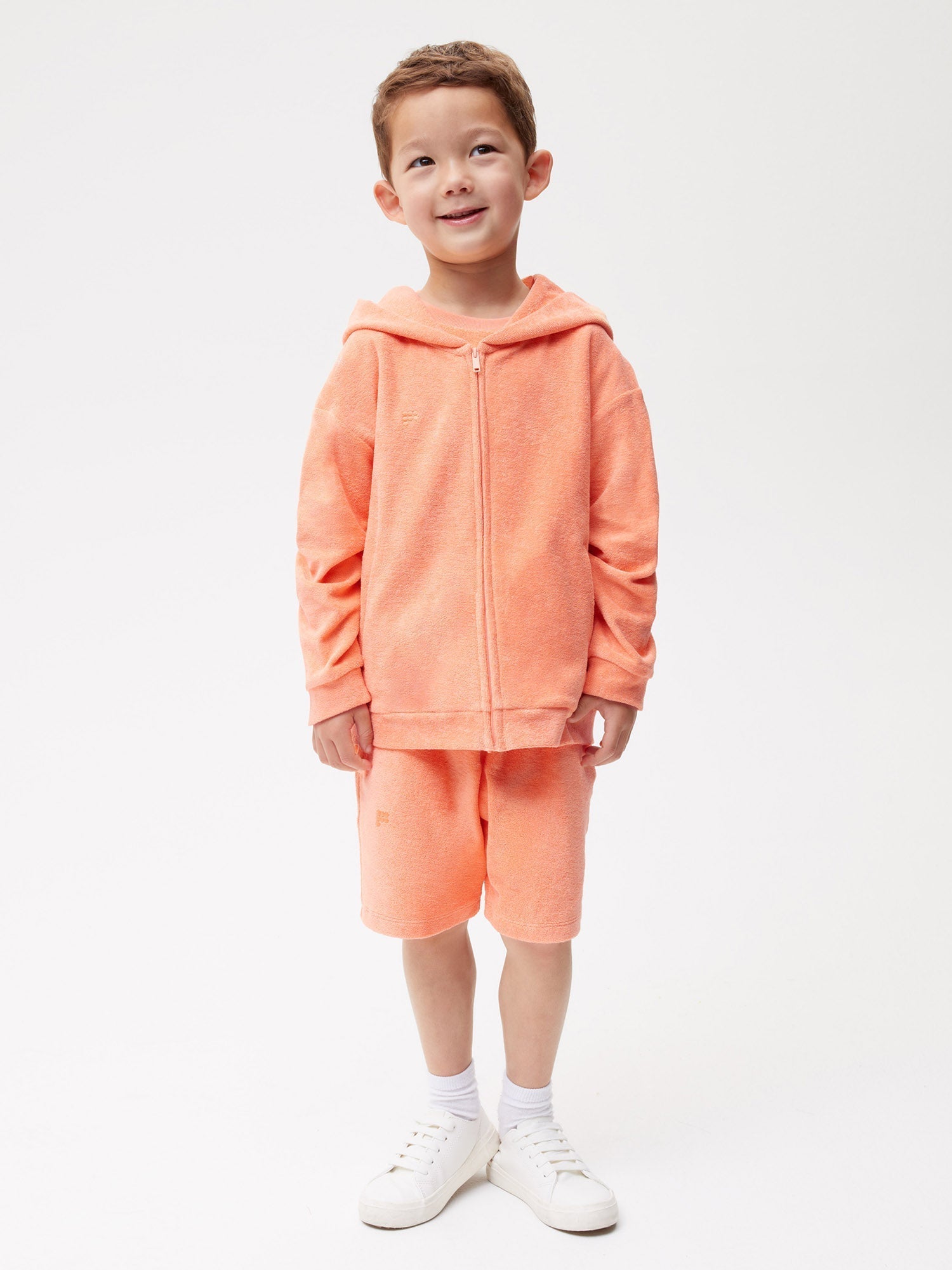 Kids Towelling Zipped Hoodie