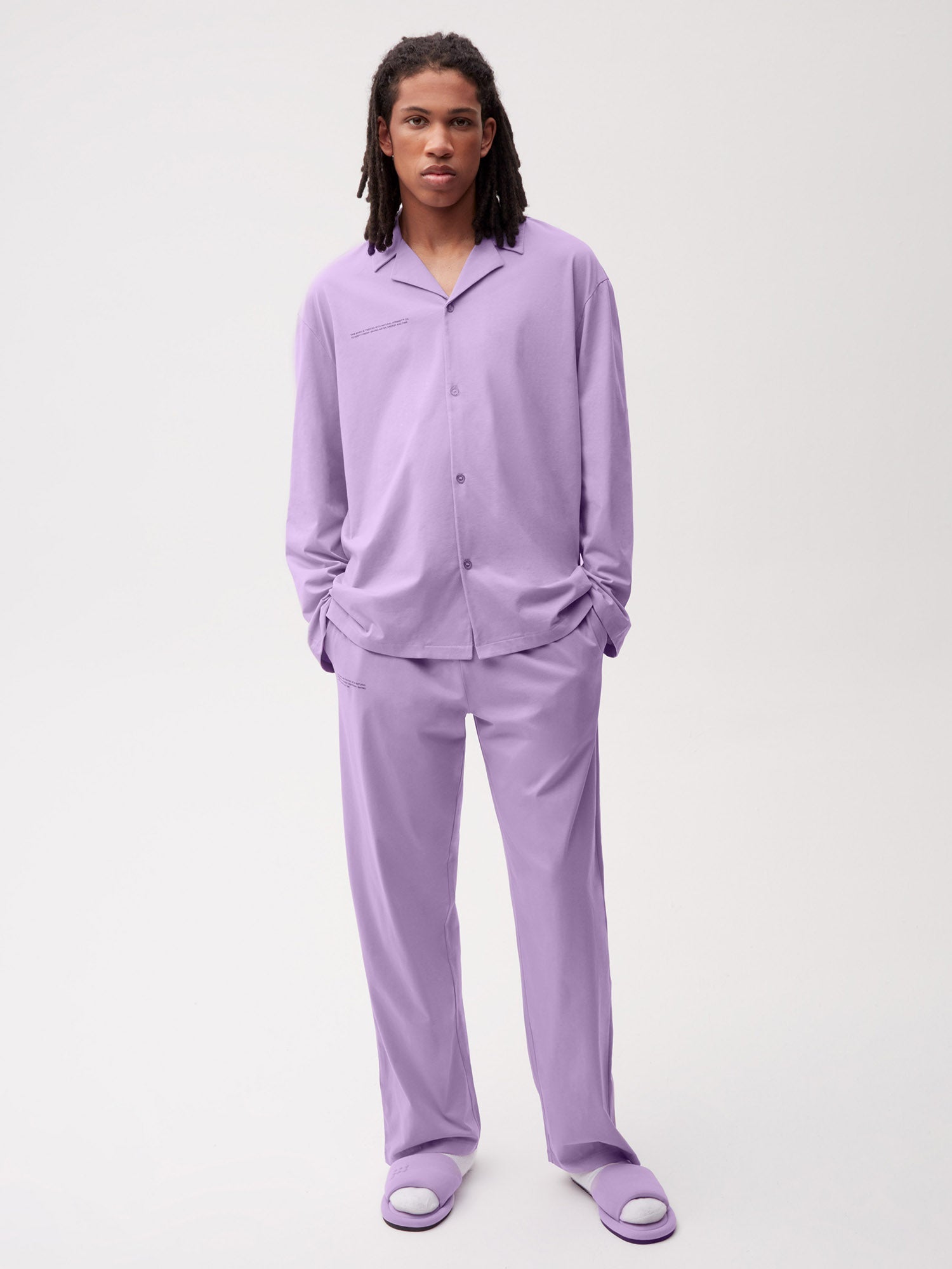 Organic Cotton Pajama Loose Pant Orchid Purple Male