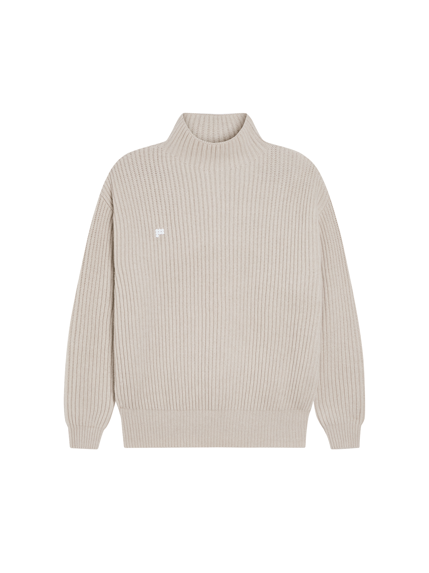 Oat Recycled Cashmere Funnel-neck Sweater | Pangaia